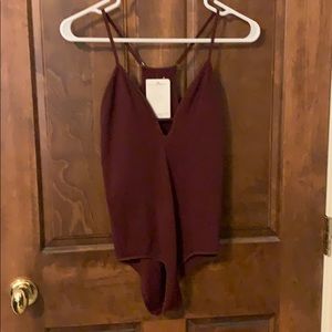 Free people - Maroon body suit